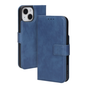 Mobiparts Classic Wallet Case Steel Blue iPhone 15