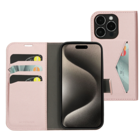 Mobiparts Classic Wallet Case Pink Iphone 15 Pro