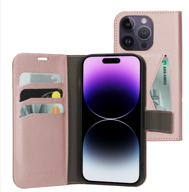 Mobiparts Classic Wallet Case Pink iPhone 14 Pro