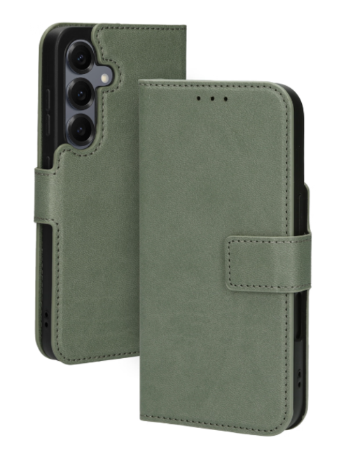 Mobiparts Classic Wallet Case Samsung Galaxy S25 Stone Green (MagSafe Compatible)
