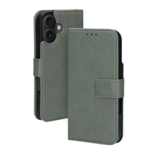 Mobiparts Classic Wallet Case Apple iPhone 16 Stone Green (MagSafe Compatible)