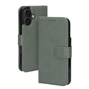 Mobiparts Classic Wallet Case Apple iPhone 16 Stone Green (MagSafe Compatible)