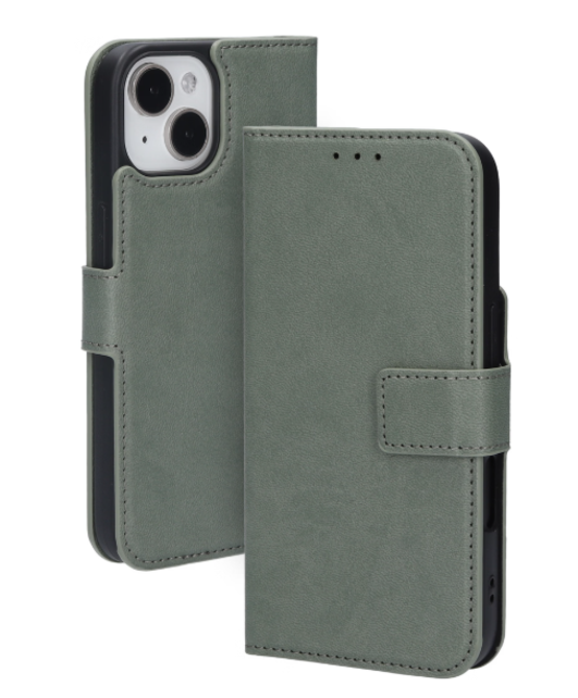 Mobiparts Classic Wallet Case Apple iPhone 15 Stone Green