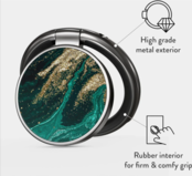 Burga Phone Ring Holder Gunmetal - Emerald Pool