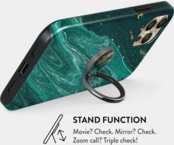 Burga Phone Ring Holder Gunmetal - Emerald Pool