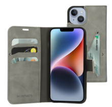 Mobiparts Classic Wallet Case Apple iPhone 14 Granite Grey