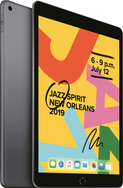 iPad 2019 - 32GB - Space gray - Als nieuw  (marge) + Kids Guard Tablet Case