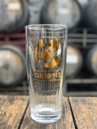 Origins Gold Logo Glass Origins Gold Logo Glass