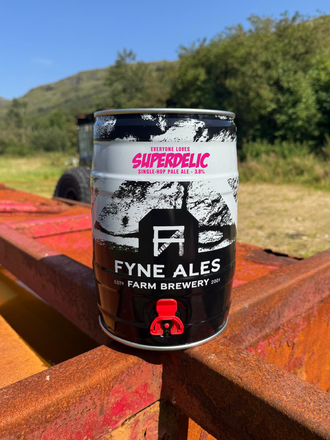 Fyne Ales Everyone Loves Superdelic 5 Litre Mini Cask Fyne Ales Everyone Loves Superdelic 5 Litre Mini Cask