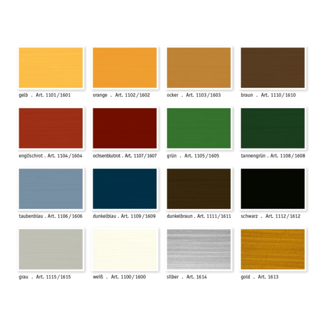 Kreidezeit Standolieverf | Halfvet Zijdemat 14 Kleuren