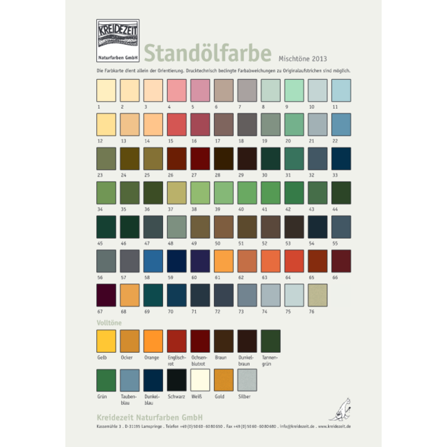 Kreidezeit Standolieverf | Volvet Zijdeglans 14 Kleuren