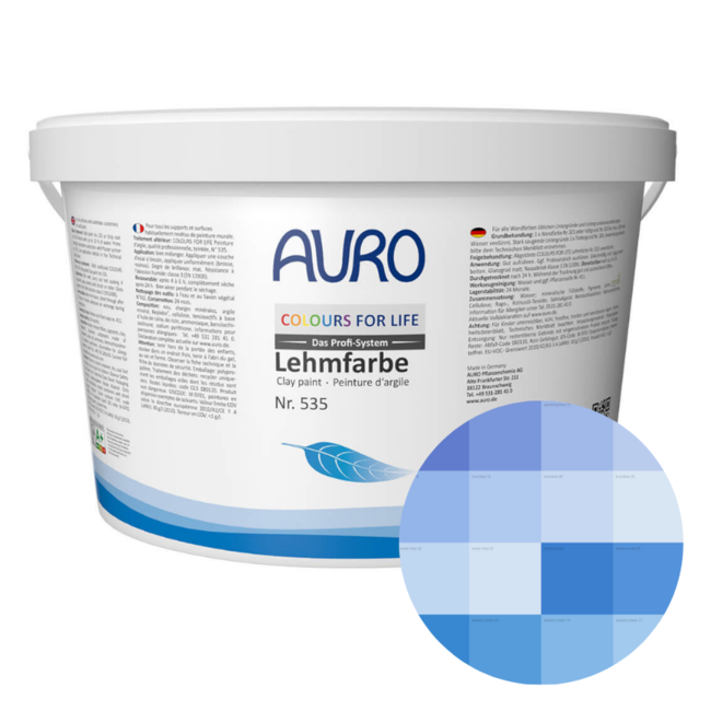 Auro 535 CFL Leemverf | 10L | blauw tinten