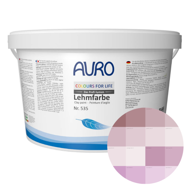 Auro 535 CFL Leemverf | 10L | paars tinten