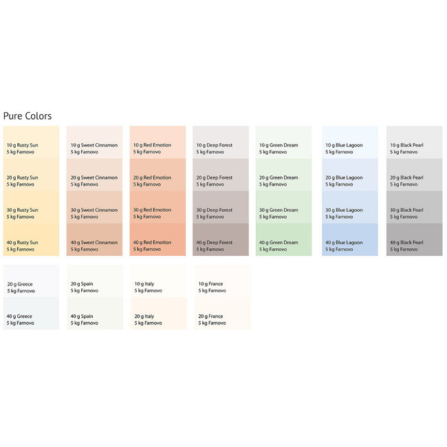 Farnovo Farnovo Kleurenwaaier