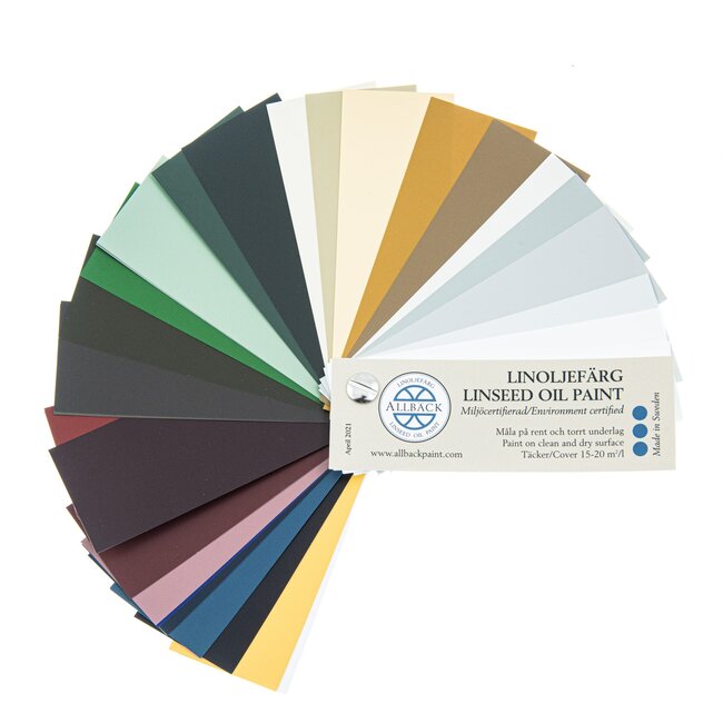 Allbäck  Kleurenwaaier Lijnolieverf | 40 kleuren