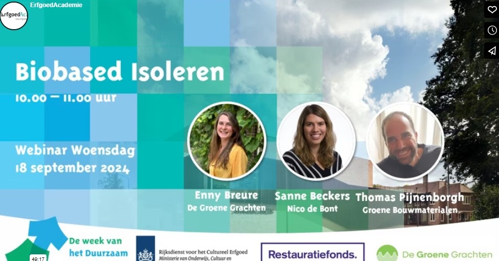 Webinar terugkijken "Biobased Isoleren" 