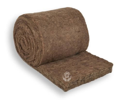 Schapenwol, vilt, isolatie, natuurlijke schapenwol, bruin, eco-isolatie, op rol (12 m x 0,6 m x 30 mm (7,2 m²