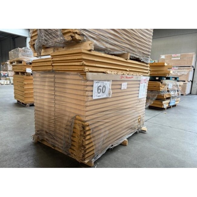 Gutex Uitverkoop:  Thermowall T+G, 60mm, 180x60cm, 80 platen, 77,76m2