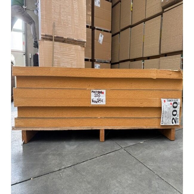 Uitverkoop: Multitherm T+G, 200mm, 130x60cm, 8platen, 6,24n, 3,9m2, beschadigd