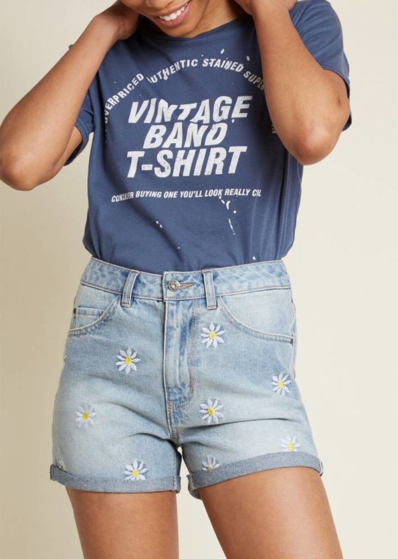 Daisy Denim Shorts