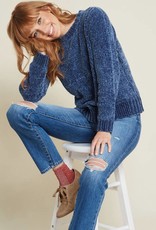 Sunday In Brooklyn The James Midnight Blue Chenille Sweater