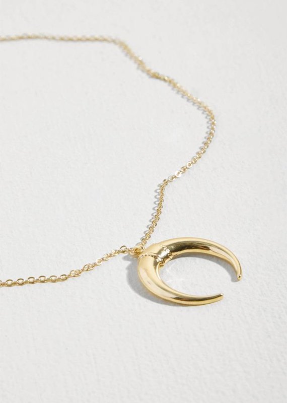 Ink + Alloy Half Moon Necklace