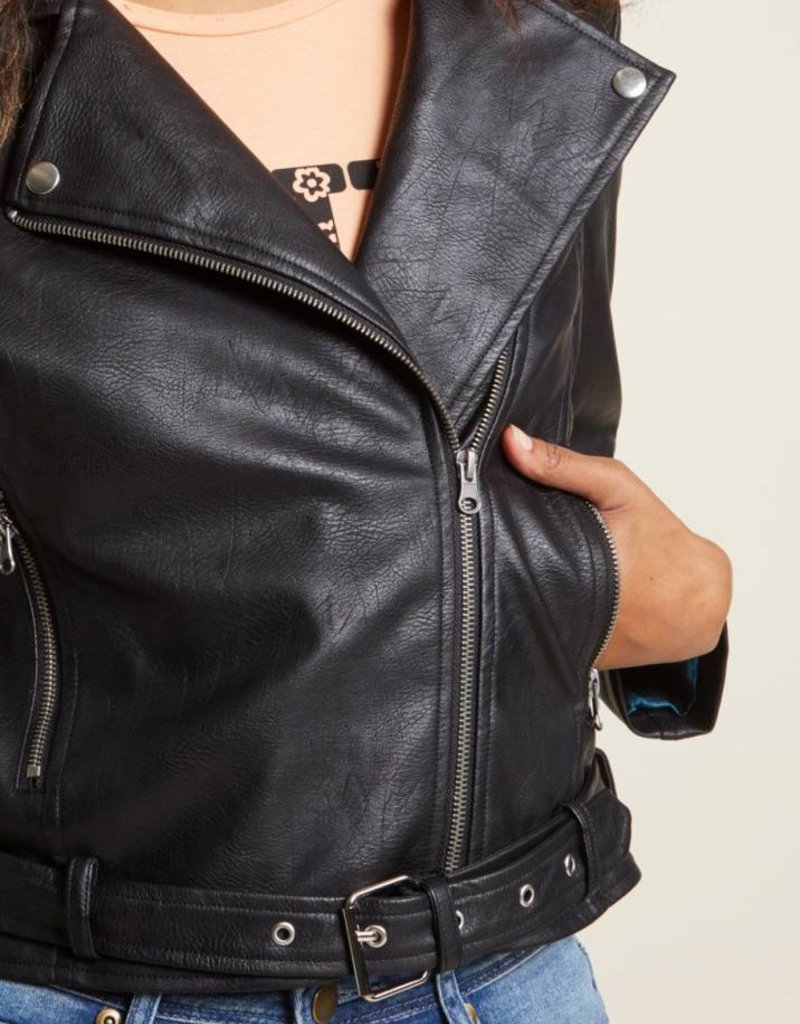 Vegan Leather Moto Jacket