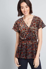 Sunday In Brooklyn Floral Velvet Blouse