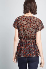 Sunday In Brooklyn Floral Velvet Blouse