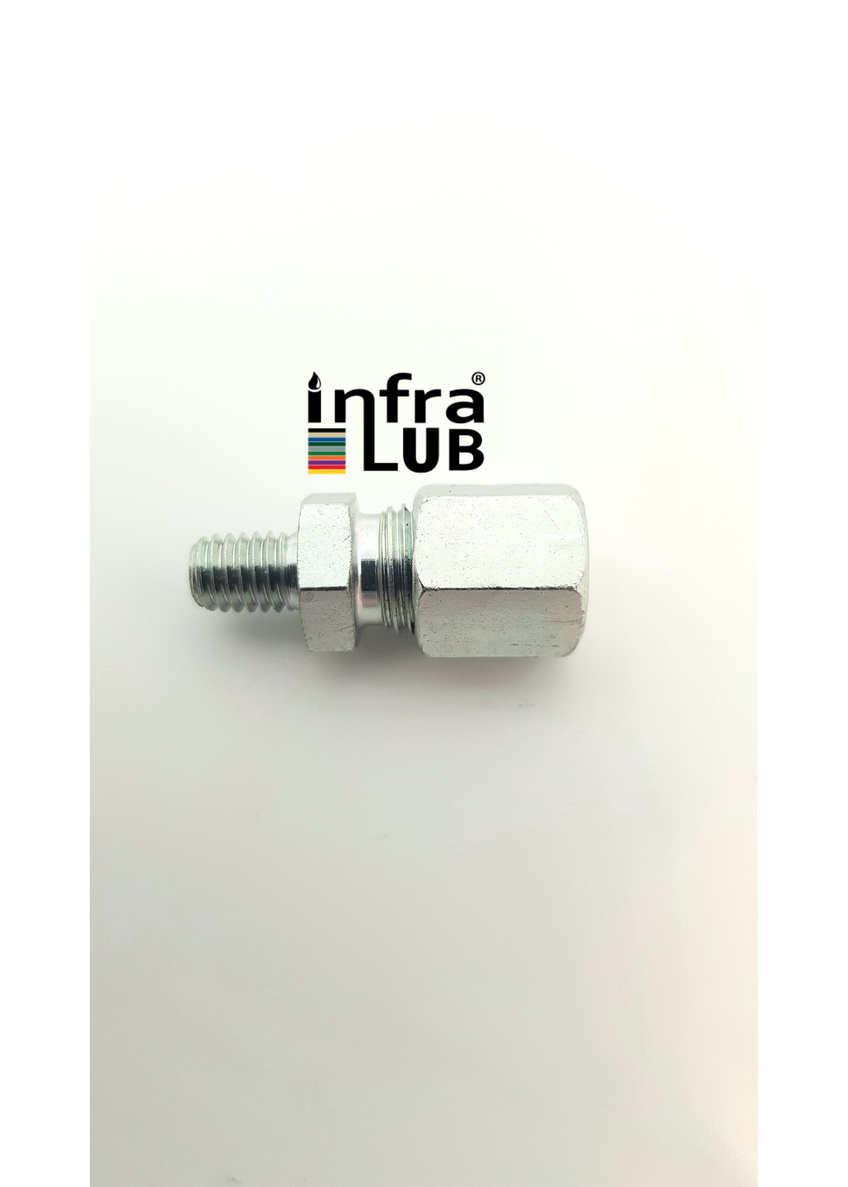 Inschroefkoppeling 6L recht  gegalvaniseerd