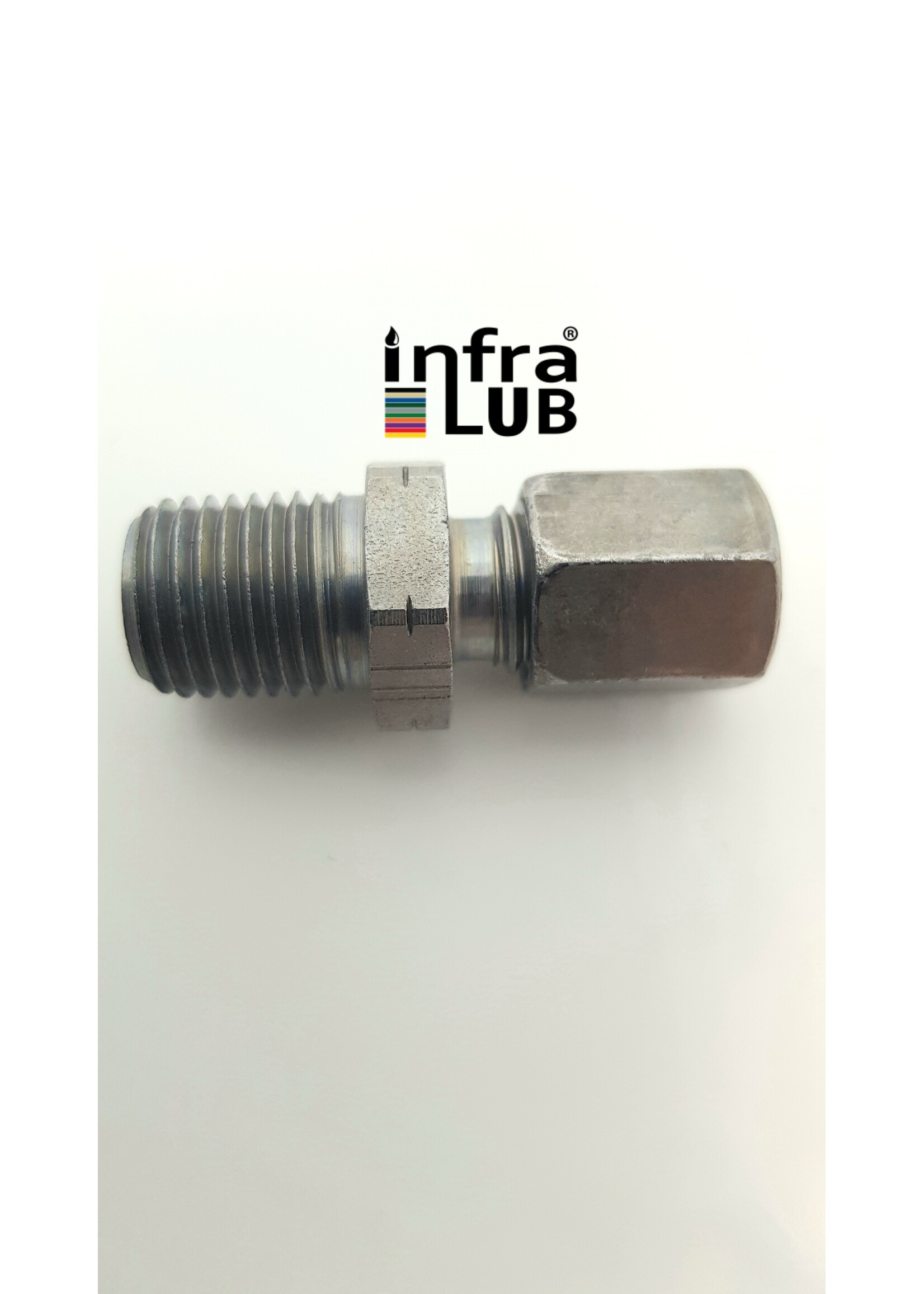 Inschroefkoppeling 6L recht  gegalvaniseerd