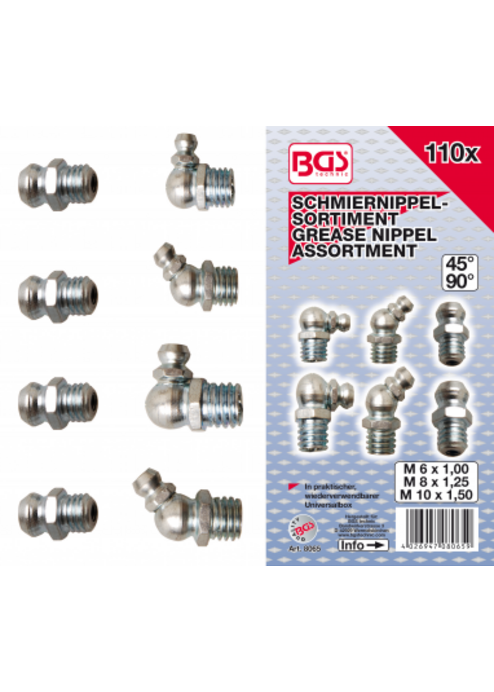 BGS Smeernippel assortimentsdoos 110 dlg