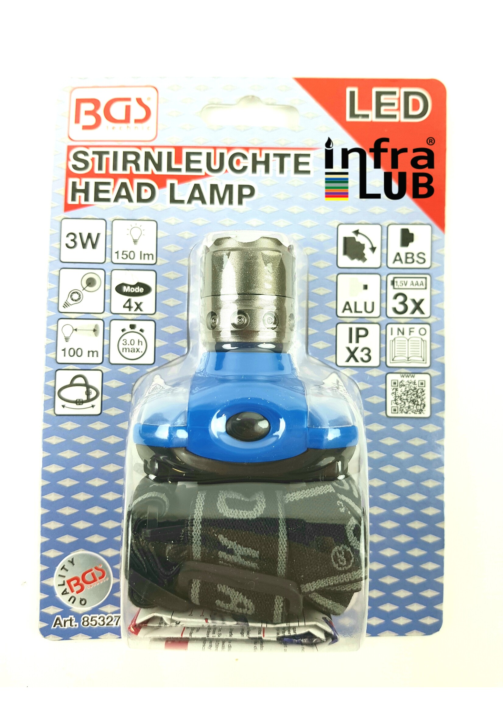 BGS LED hoofdlamp met focus 3 W