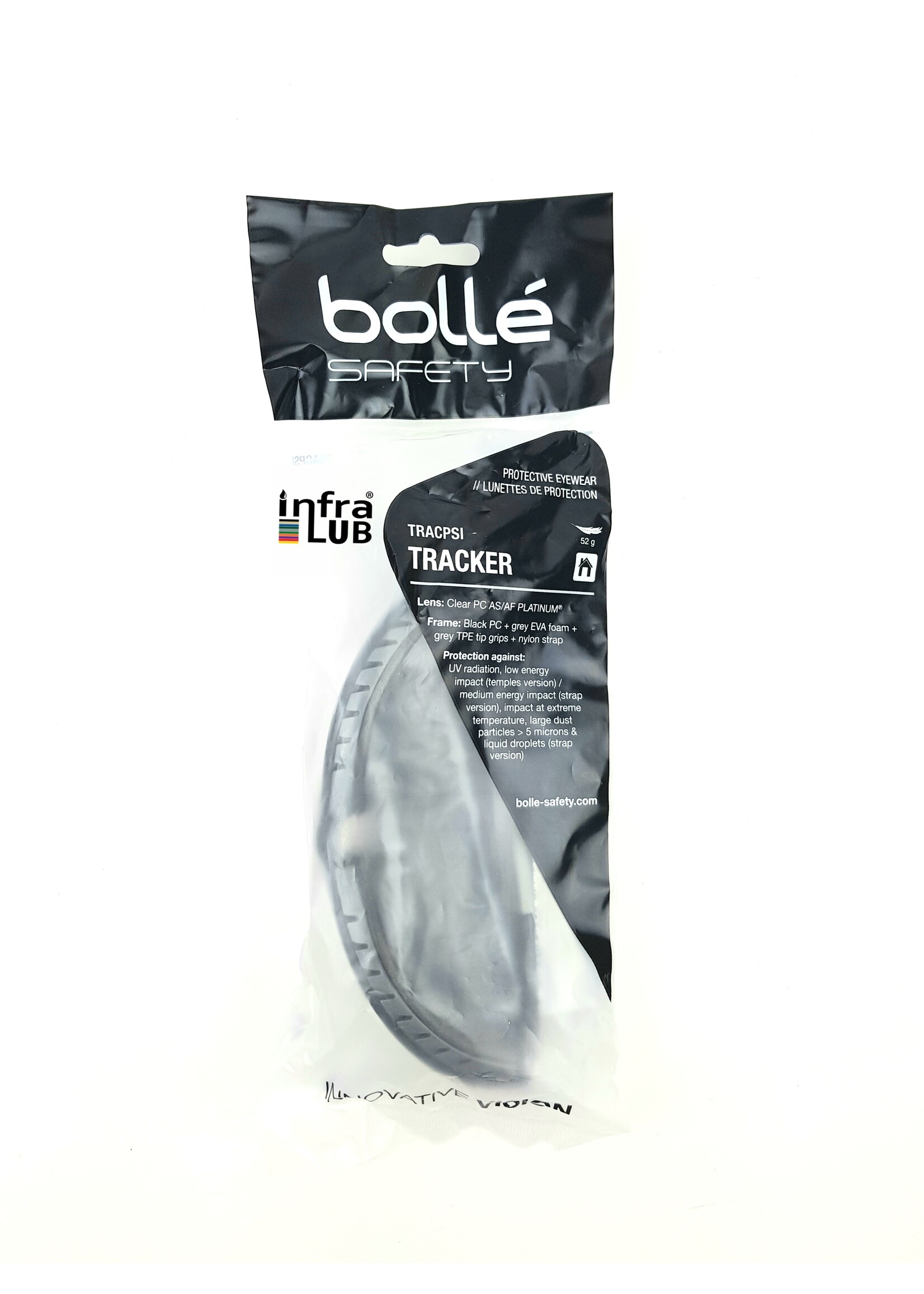Bollé Safety Bollé Tracker II Tactical Bril clear platinum zwart