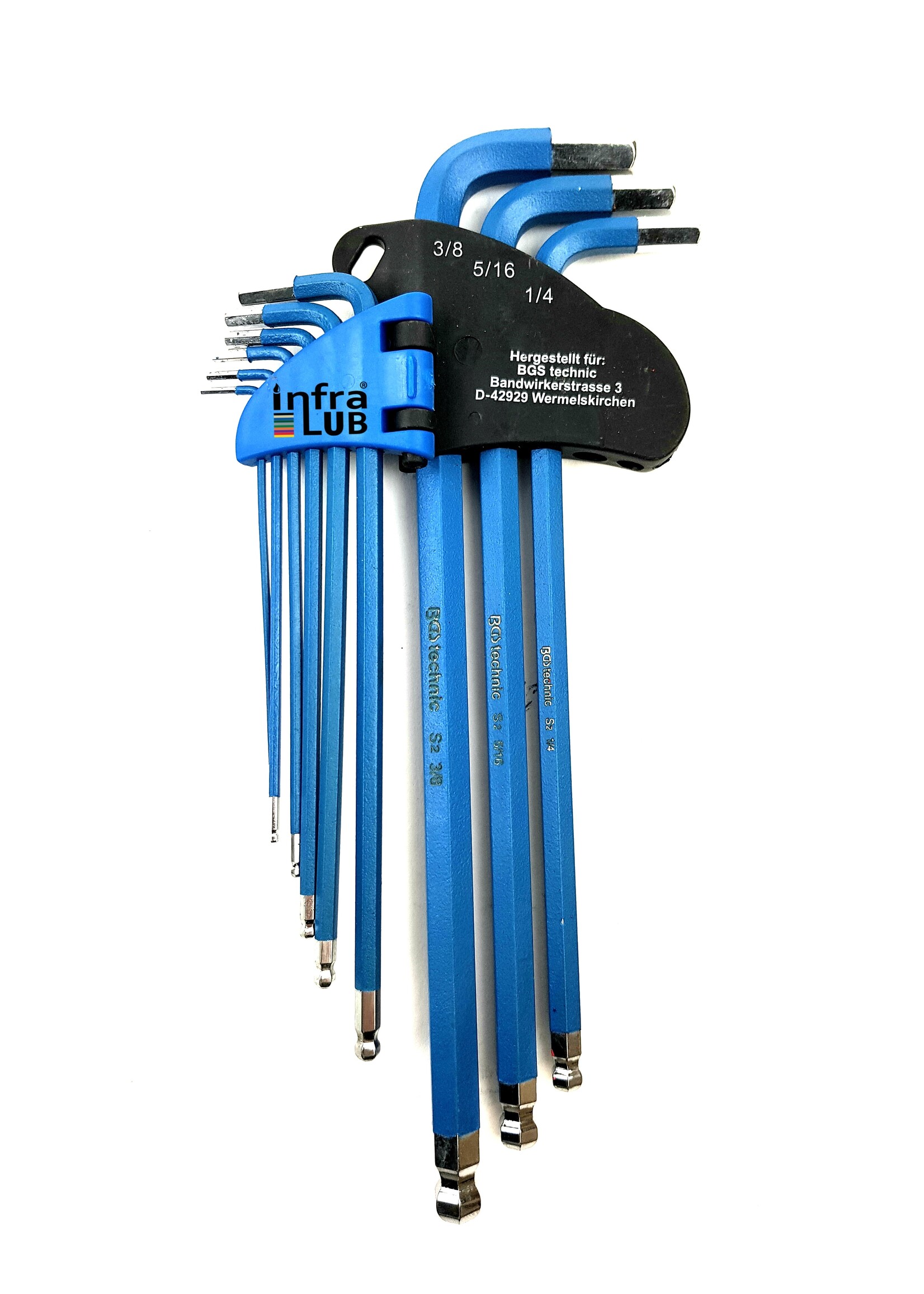 BGS Inbussleutel set inches extra lang