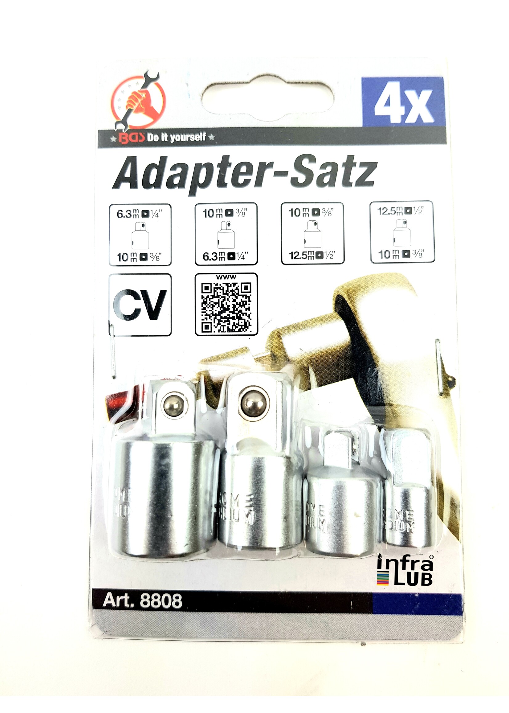 BGS Ratel doppen 4 delige adapterset