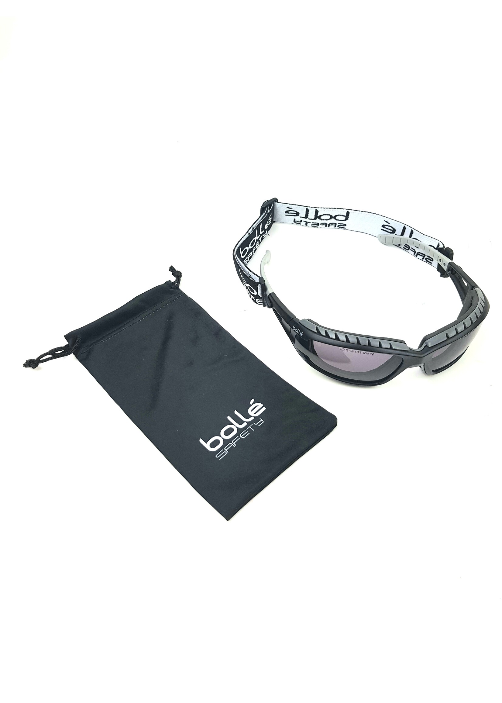 Bollé Safety Bollé Tracker II Tactical Bril grijze smoke lens platinum zwart