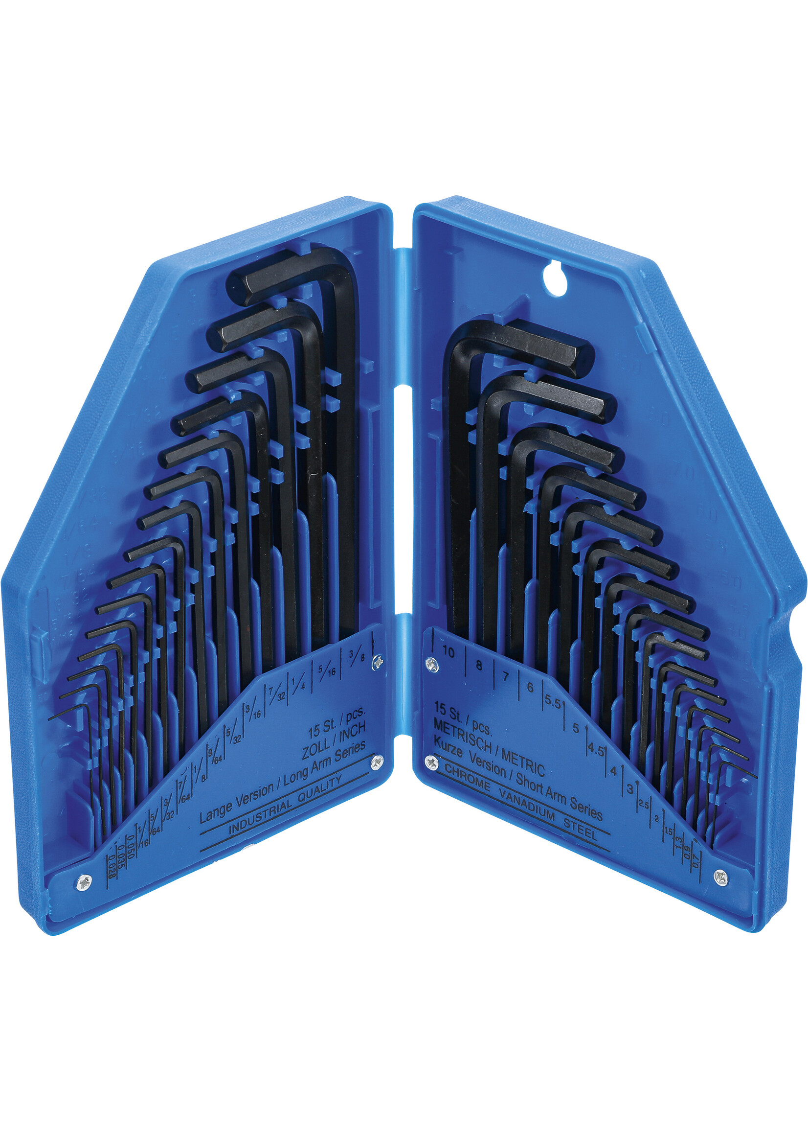 BGS Inbussleutelset | Inch / metrisch | Binnenzeskant | 30 stuks