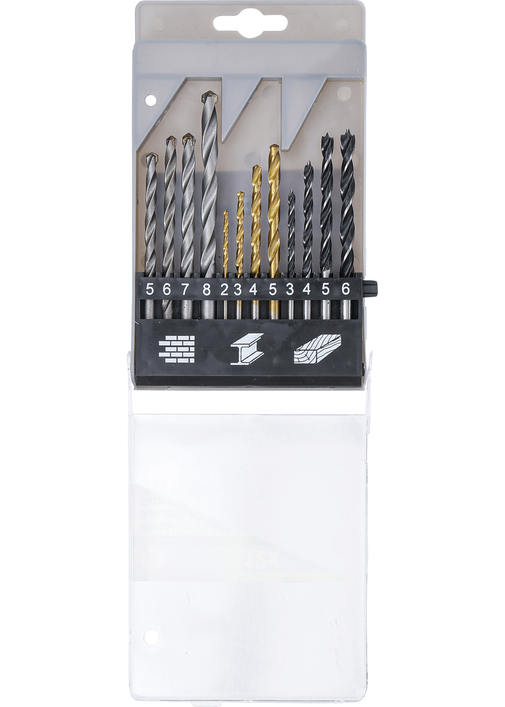 BGS Combinatie boren set - Houtboren - Steenboren - Metaalboren set HSS Titanium - 2mm - 8mm