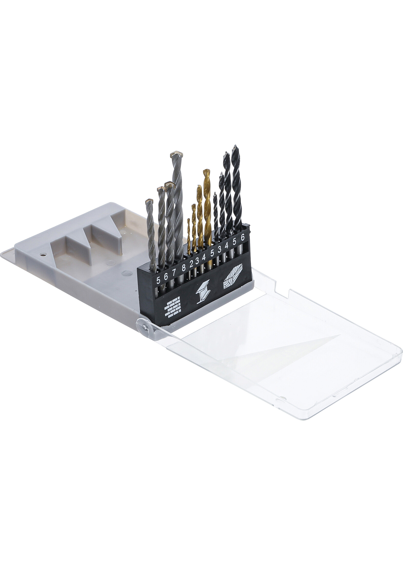 BGS Combinatie boren set - Houtboren - Steenboren - Metaalboren set HSS Titanium - 2mm - 8mm