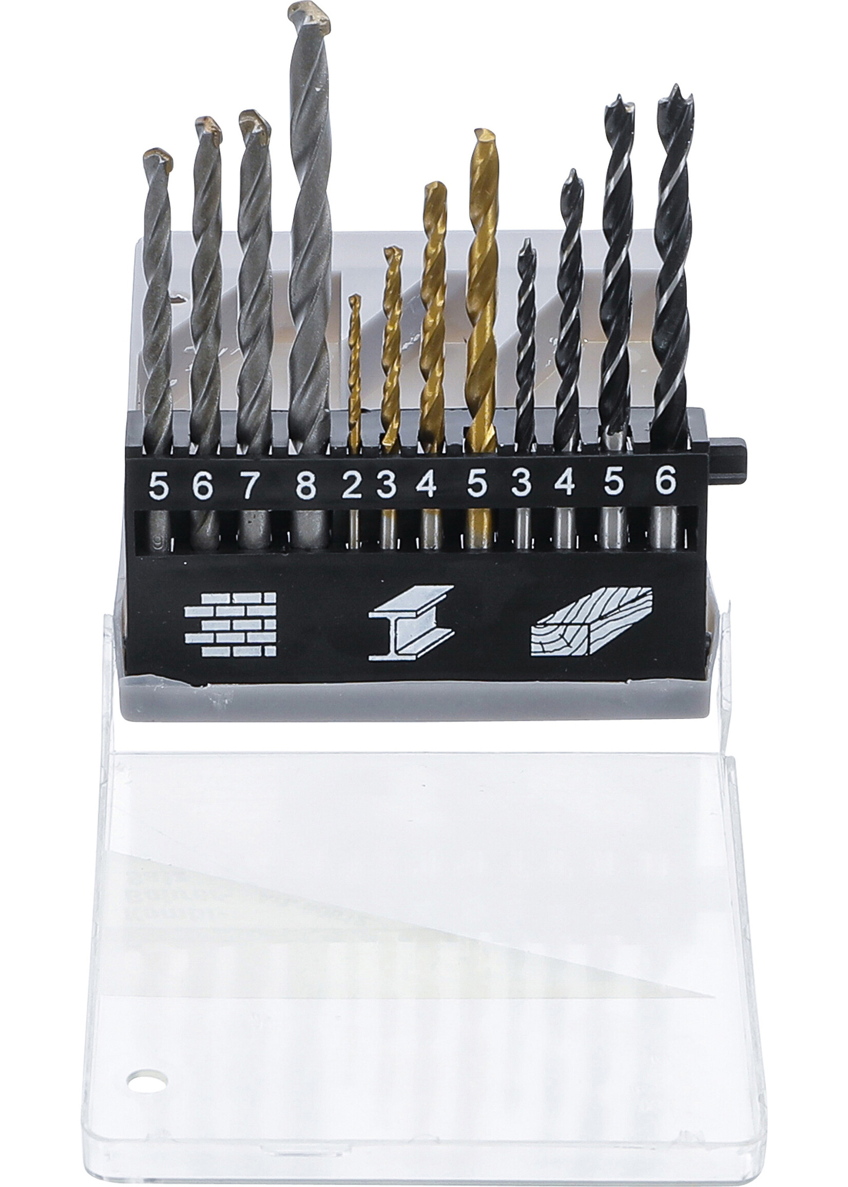 BGS Combinatie boren set - Houtboren - Steenboren - Metaalboren set HSS Titanium - 2mm - 8mm