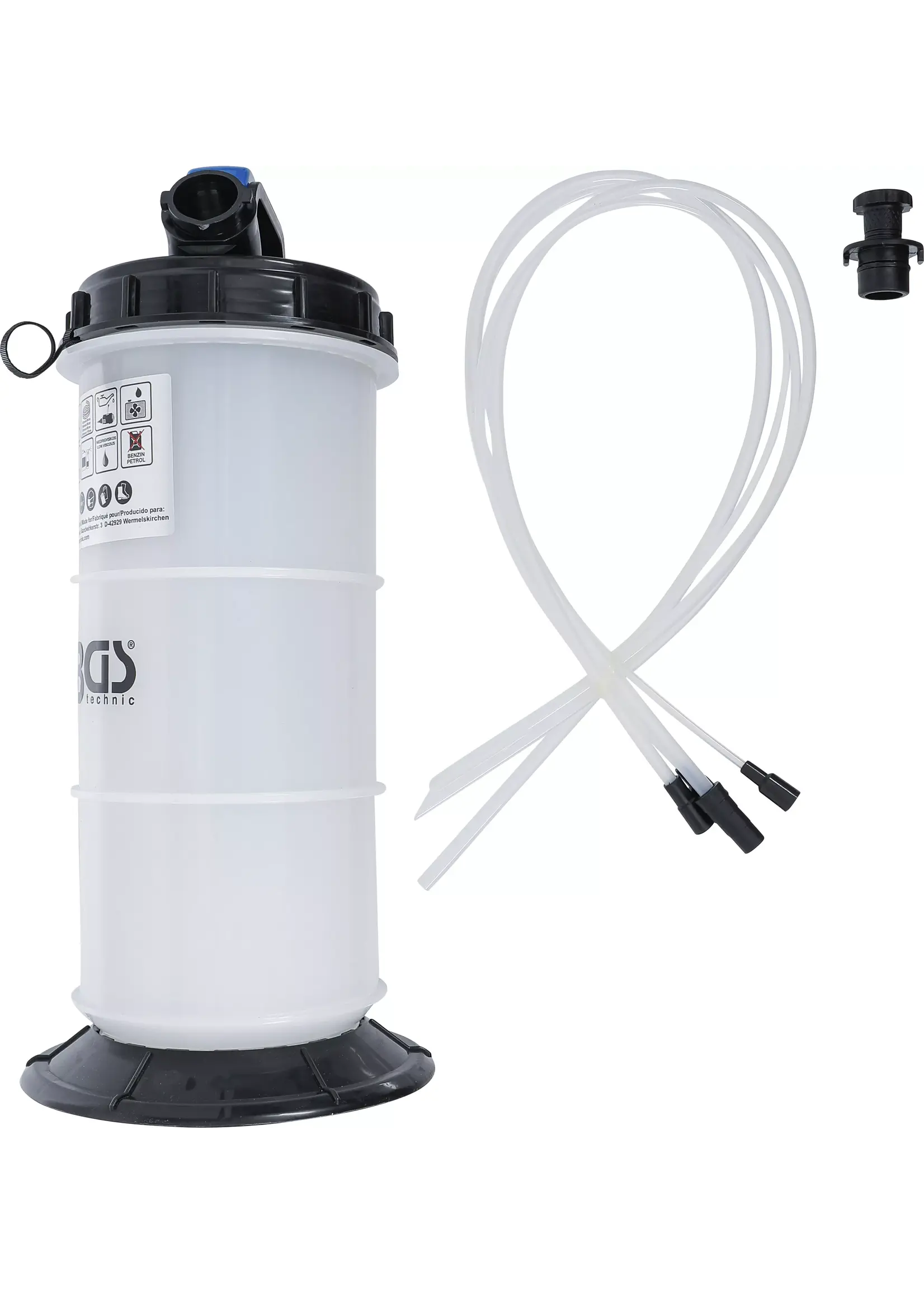 BGS BGS vacuümzuigpomp 6 liter voor het handmatig afzuigen van olie en vloeistoffen