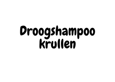 Droogshampoo krullen