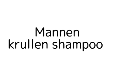 Krullen shampoo mannen