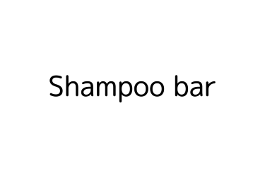 Shampoo bar