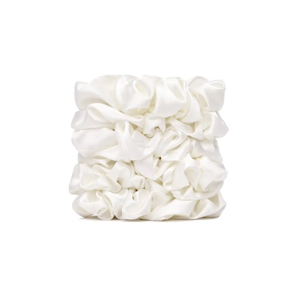 Veganboost Satijnen Scrunchies Wit Groot Veganboost Satijnen Scrunchies Wit Groot