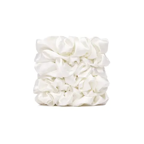 Veganboost Satijnen Scrunchies Wit Groot Veganboost Satijnen Scrunchies Wit Groot