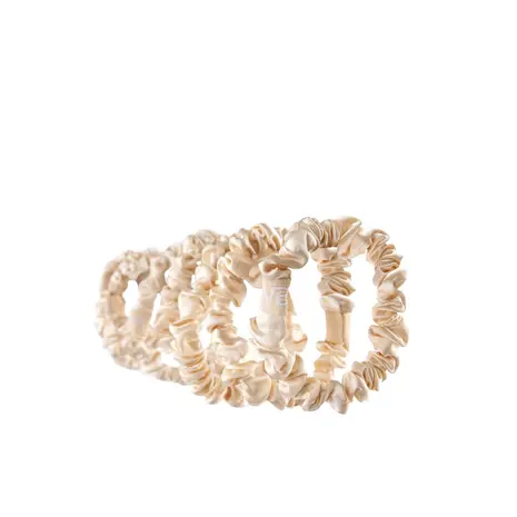 Veganboost Satijnen Scrunchies - Nude Groot