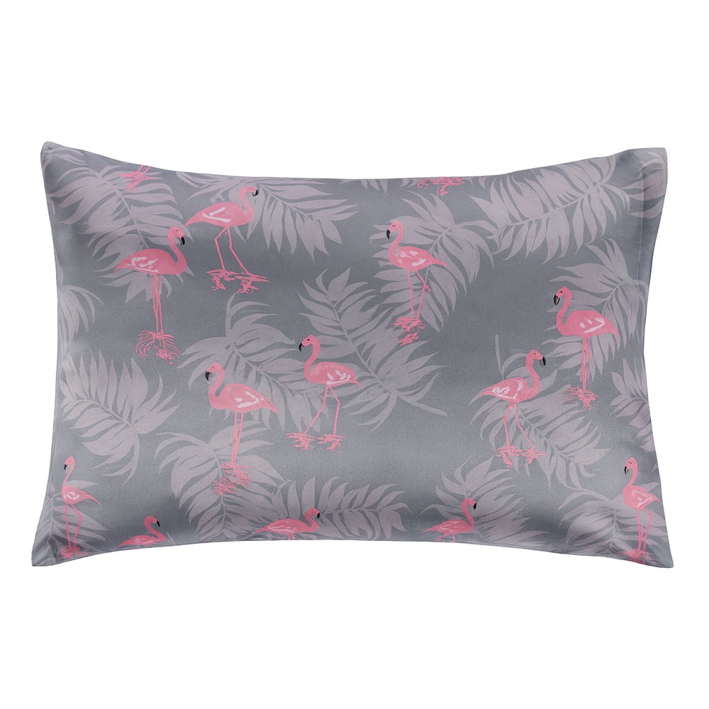 Her Motions Satijnen Kussensloop - PureLou Flamingo 60x70