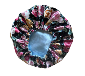 Her Motions Satijnen Slaapmuts/Bonnet - Floral Escape